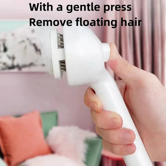 Pet Spray Hair Removal Comb For Shedding & Grooming, Water Brush For Cats & Dogs Long short Haired With one Click Release Button