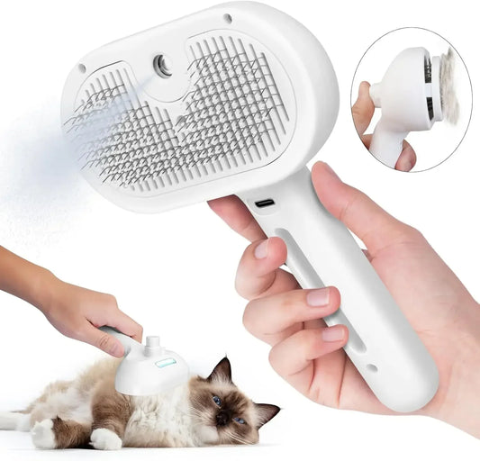 Pet Steam Spray Brush For Grooming Cats And Dogs