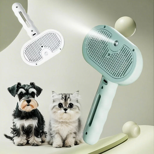 Pet Steam Spray Brush For Grooming Cats And Dogs