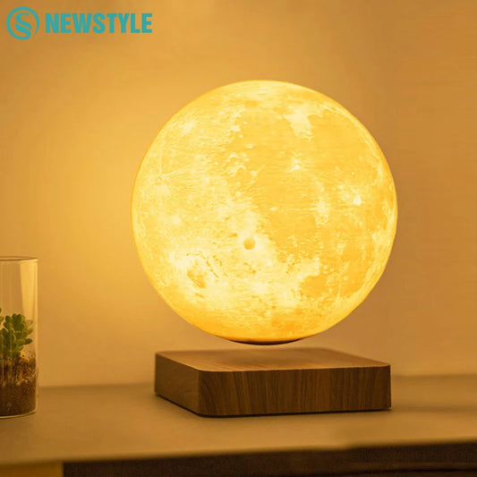 Novelty Levitating Moon Night Light 360° Rotation Magnetic Floating Moon Lamp